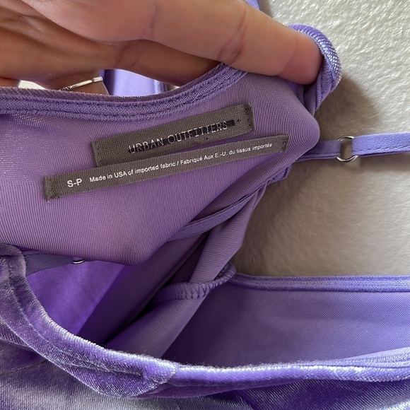 URBAN OUTFITTERS Purple Y2K Velvet Cris Cross Back Maxi Dress - Picture 9 of 10